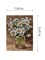 Needlepoint canvas for halfstitch without yarn Ox-eye Daisies in a Glass Vase 2896F - Printed Tapestry Canvas